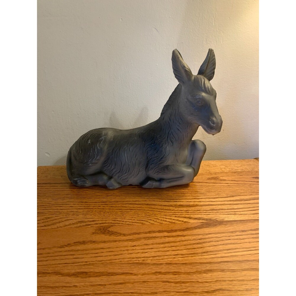 VTG RARE Empire Tabletop Christmas Small Nativity Donkey No Hole Blow Mold 80s